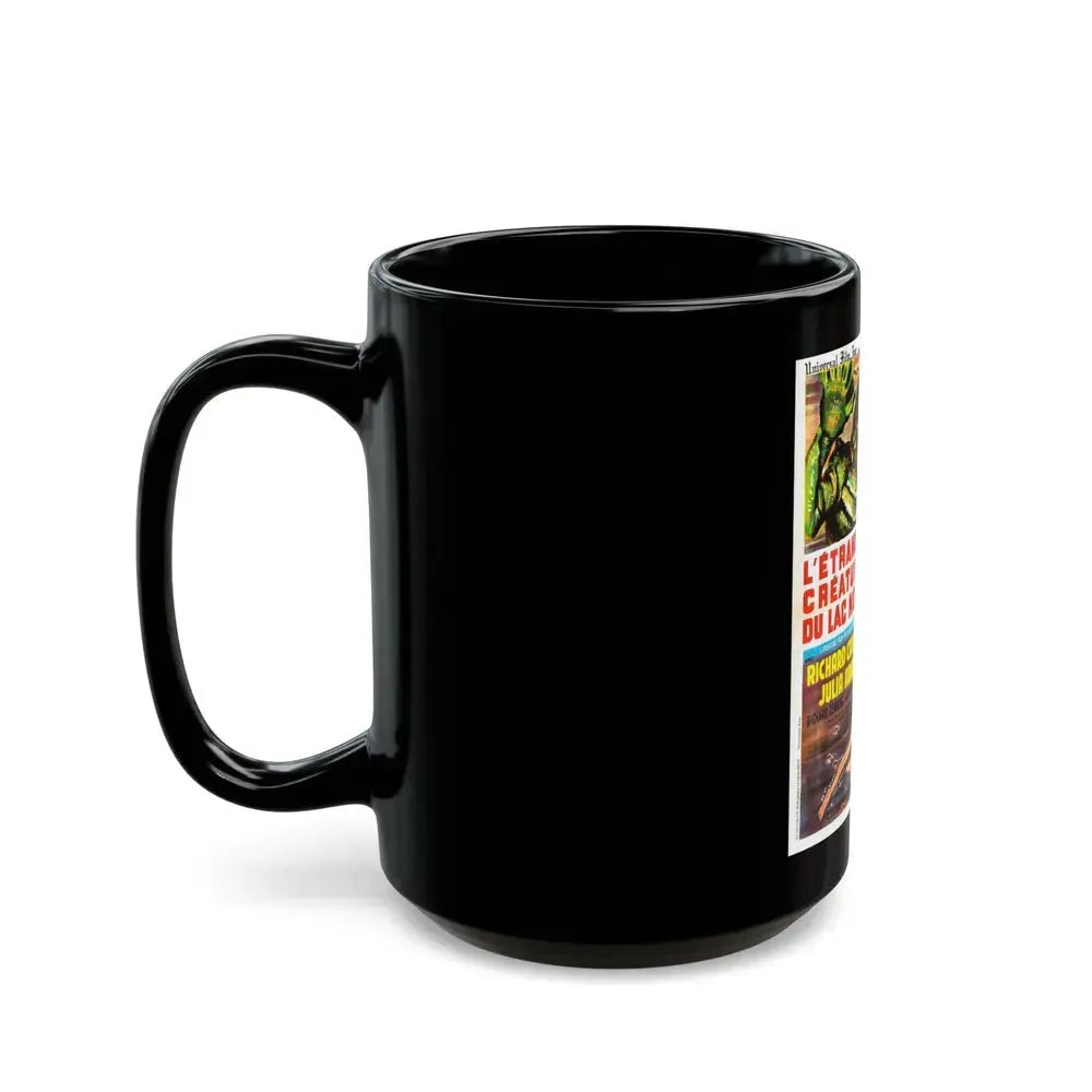 CREATURE FROM THE BLACK LAGOON (FRENCH) 2 1954 Movie Poster - Black Coffee Mug - Go Mug Yourself