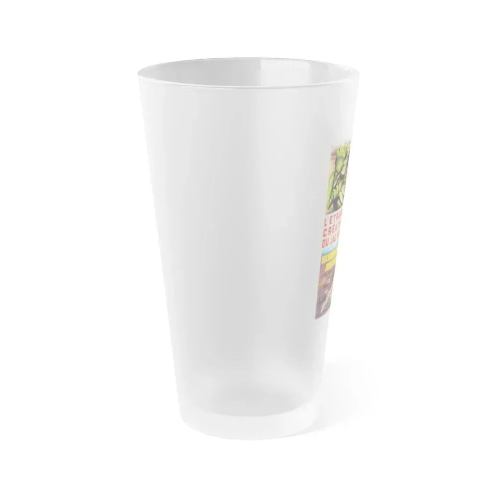 CREATURE FROM THE BLACK LAGOON (FRENCH) 2 1954 Movie Poster - Frosted Pint Glass 16oz - Go Mug Yourself