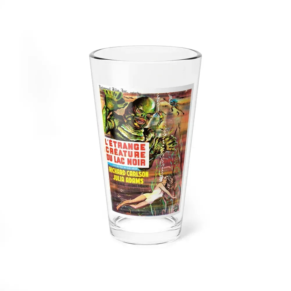 CREATURE FROM THE BLACK LAGOON (FRENCH) 2 1954 Movie Poster - Pint Glass 16oz 16oz - Go Mug Yourself