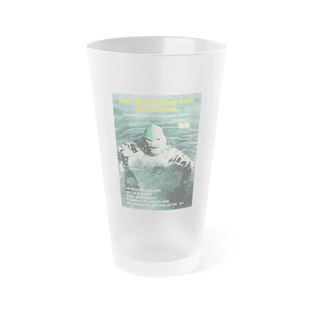CREATURE FROM THE BLACK LAGOON (GERMAN) 1954 Movie Poster - Frosted Pint Glass 16oz 16oz Frosted - Go Mug Yourself