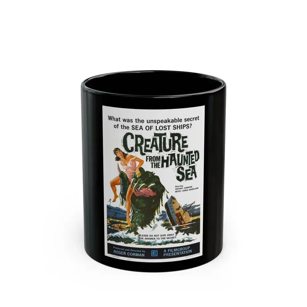 CREATURE FROM THE HAUNTED SEA 1961 Movie Poster - Black Coffee Mug 11oz - Go Mug Yourself