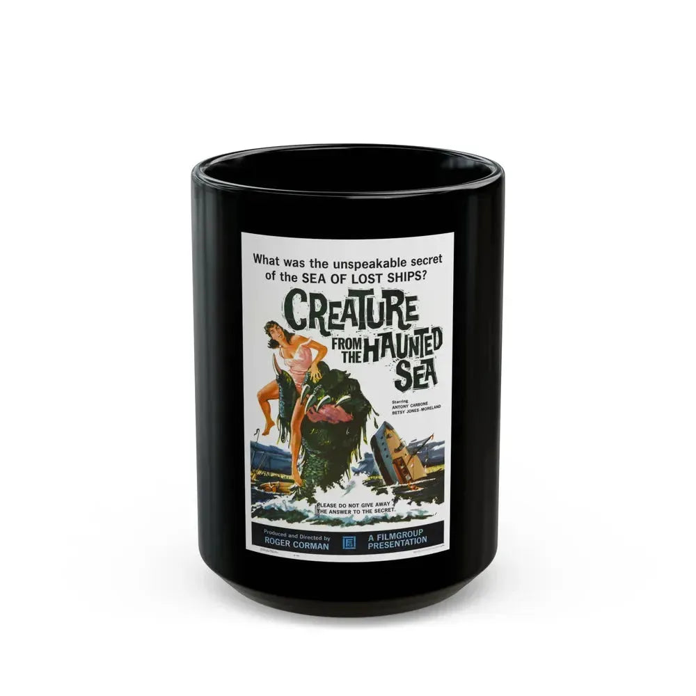 CREATURE FROM THE HAUNTED SEA 1961 Movie Poster - Black Coffee Mug 15oz - Go Mug Yourself