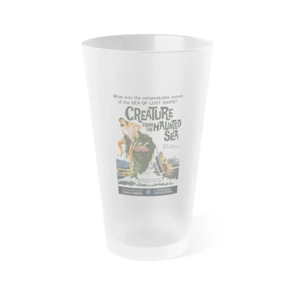 CREATURE FROM THE HAUNTED SEA 1961 Movie Poster - Frosted Pint Glass 16oz 16oz Frosted - Go Mug Yourself