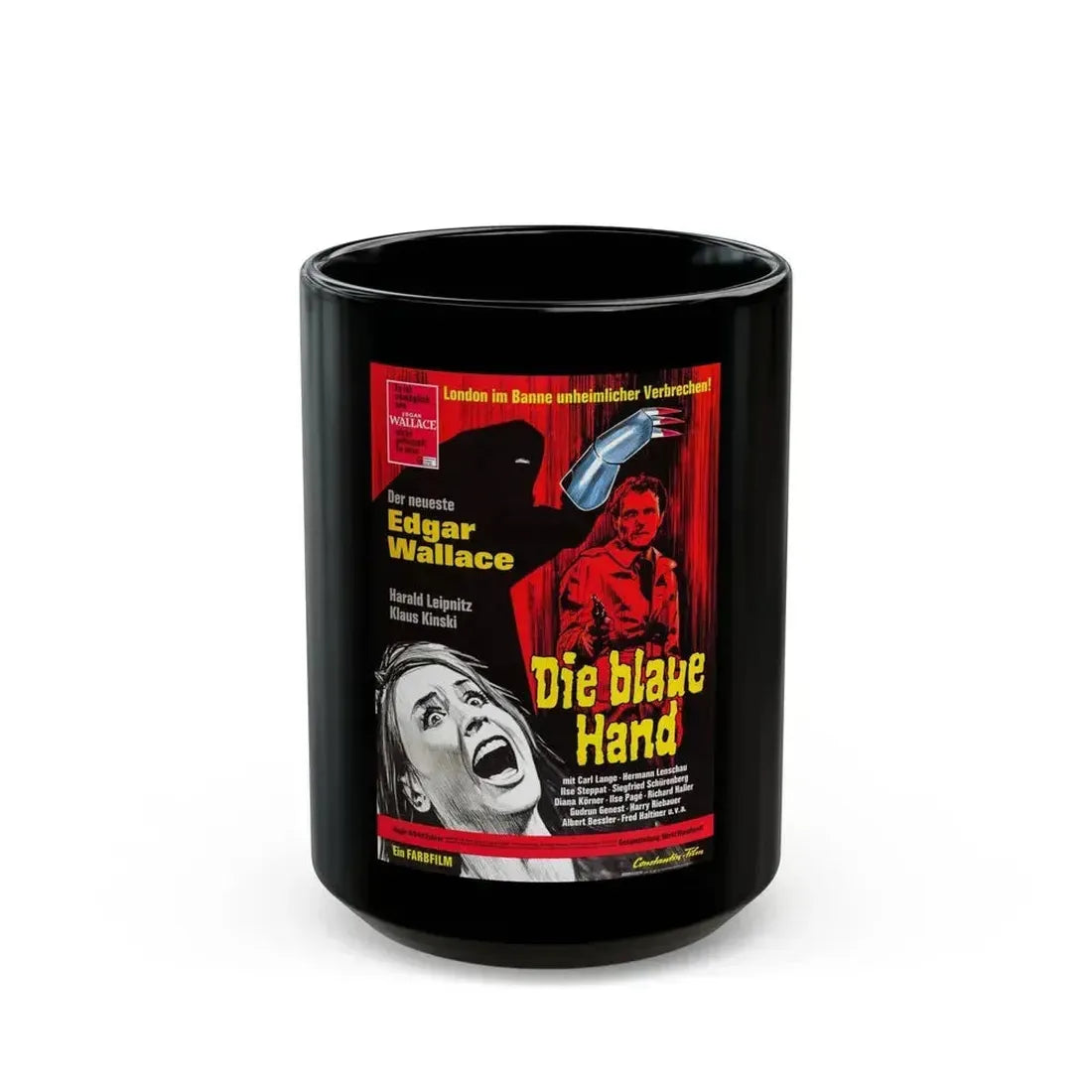 CREATURE WITH THE BLUE HAND (2) 1967 Movie Poster - Black Coffee Mug 15oz - Go Mug Yourself