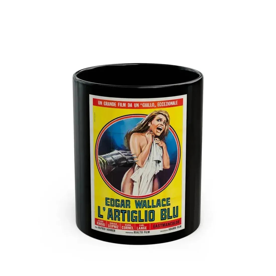 CREATURE WITH THE BLUE HAND (ITALIAN) 1967 Movie Poster - Black Coffee Mug 11oz - Go Mug Yourself