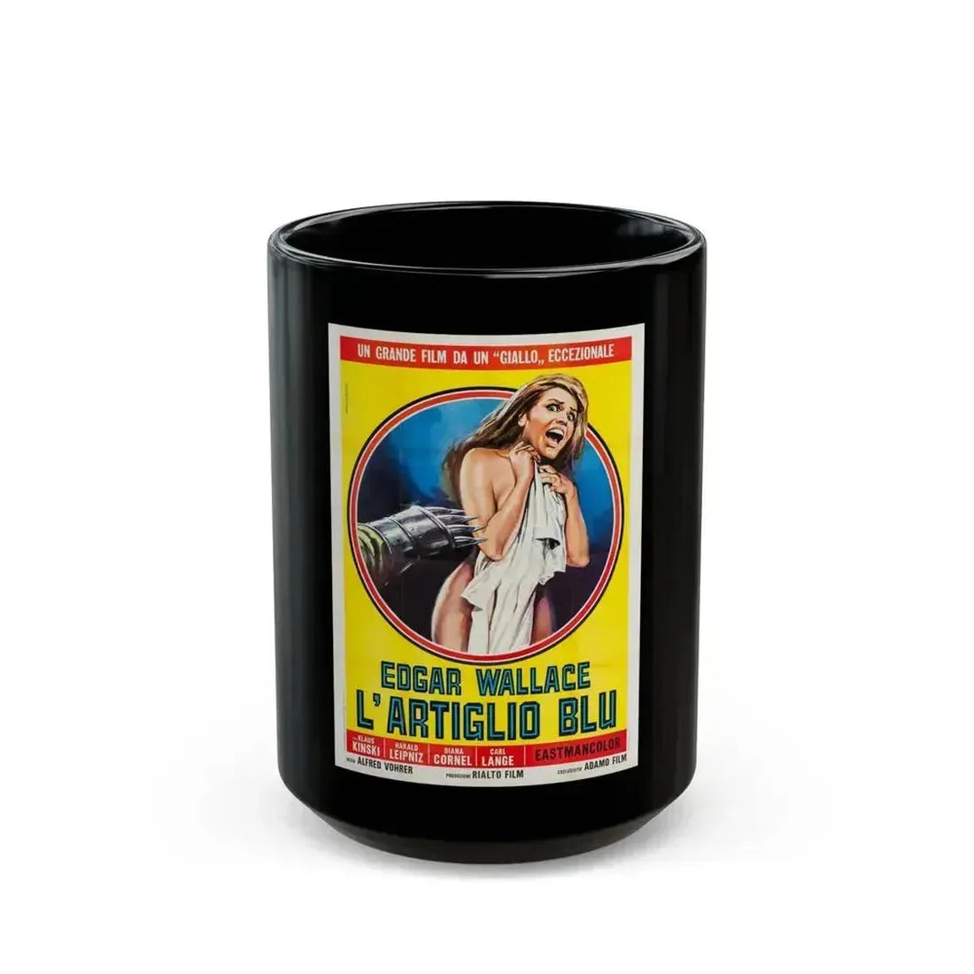 CREATURE WITH THE BLUE HAND (ITALIAN) 1967 Movie Poster - Black Coffee Mug 15oz - Go Mug Yourself