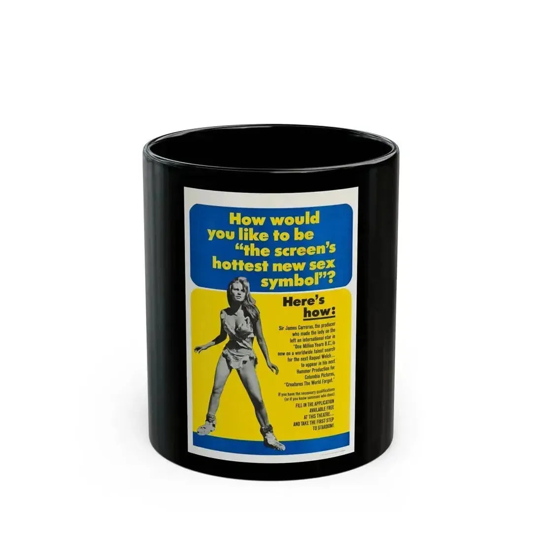 CREATURES THE WORLD FORGOT (TEASER) 1971 Movie Poster - Black Coffee Mug 11oz - Go Mug Yourself