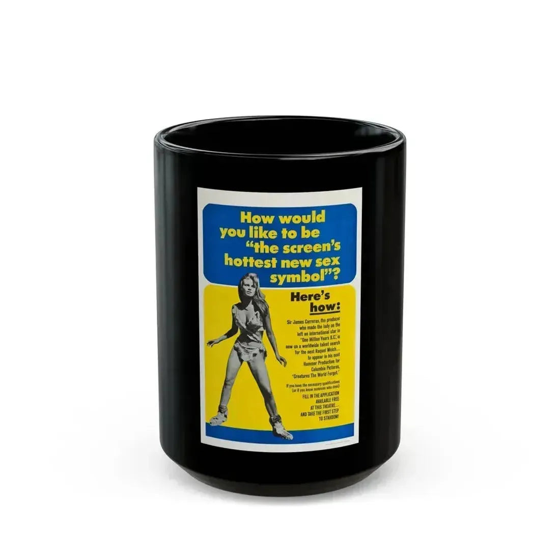 CREATURES THE WORLD FORGOT (TEASER) 1971 Movie Poster - Black Coffee Mug 15oz - Go Mug Yourself