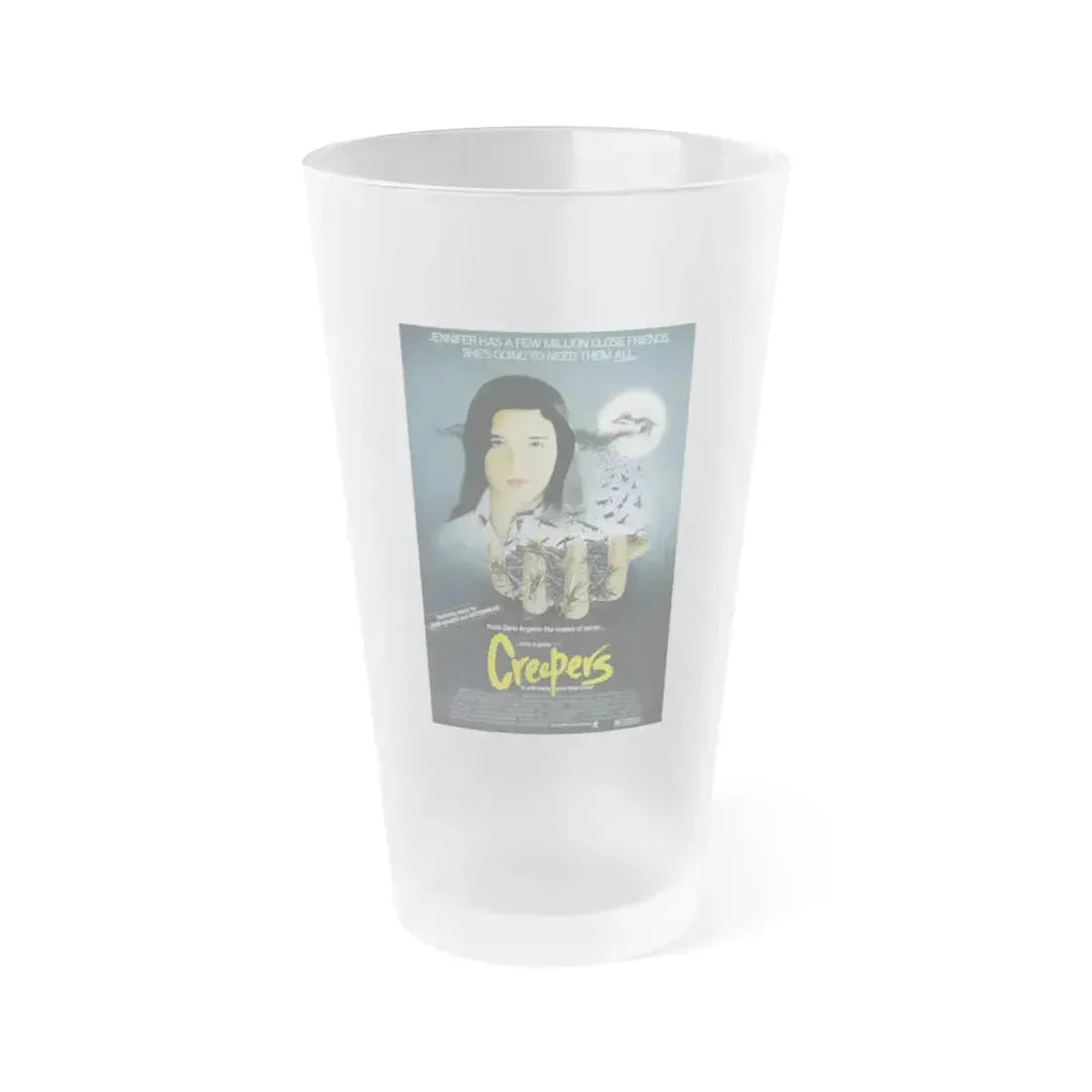 CREEPERS (PHENOMENA) 1985 Movie Poster - Frosted Pint Glass 16oz 16oz Frosted - Go Mug Yourself