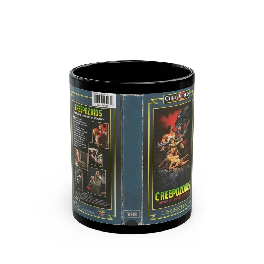 CREEPOZOIDS VERSION2 (VHS COVER) - Black Coffee Mug 11oz - Go Mug Yourself