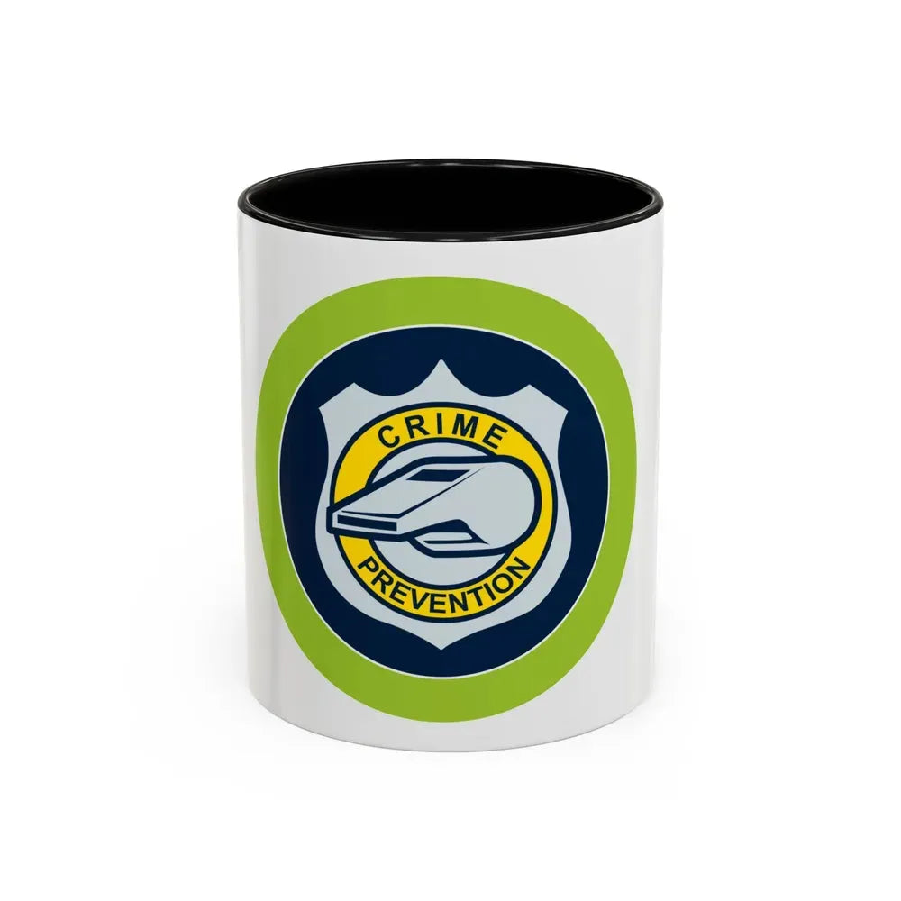 Crime Prevention (Boy Scout Merit Badge) Accent Coffee Mug 11oz Black - Go Mug Yourself