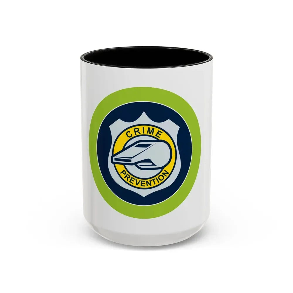 Crime Prevention (Boy Scout Merit Badge) Accent Coffee Mug 15oz Black - Go Mug Yourself