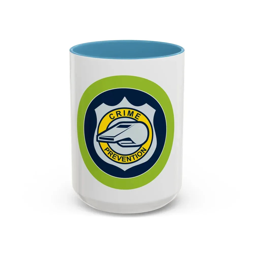 Crime Prevention (Boy Scout Merit Badge) Accent Coffee Mug 15oz Light Blue - Go Mug Yourself