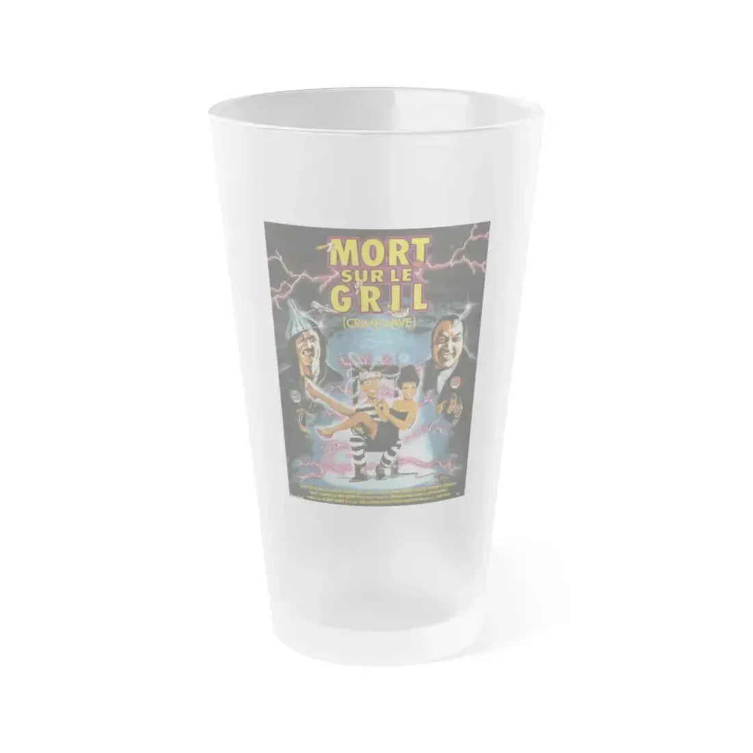 CRIMEWAVE 1985 Movie Poster - Frosted Pint Glass 16oz 16oz Frosted - Go Mug Yourself