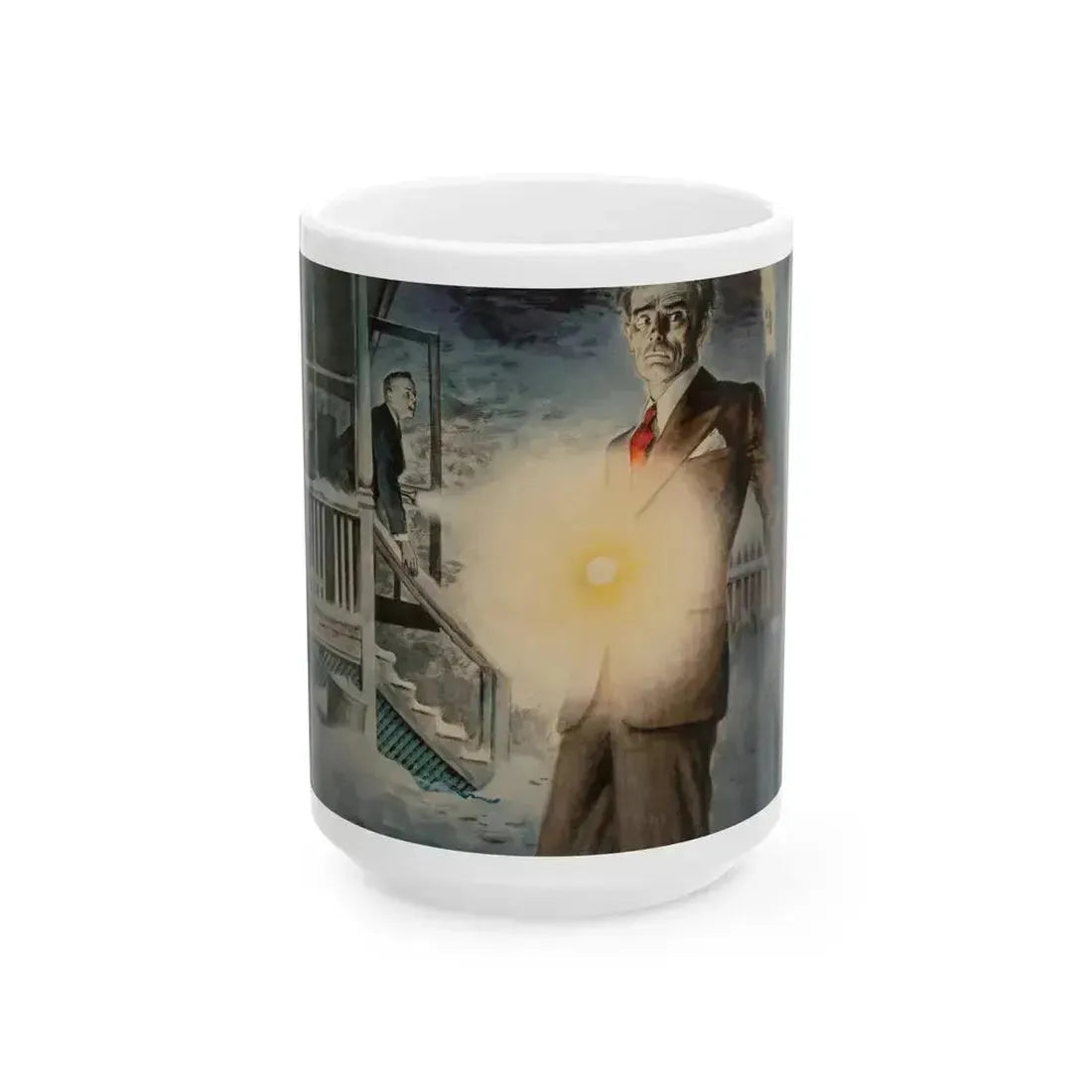 Crimson Friday, Woman's Home Companion interior illustration, December 1942 - White Coffee Mug 15oz - Go Mug Yourself
