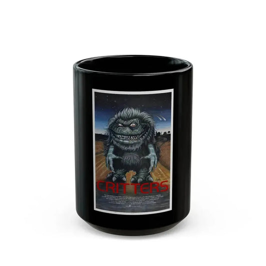 CRITTERS 1986 Movie Poster - Black Coffee Mug 15oz - Go Mug Yourself