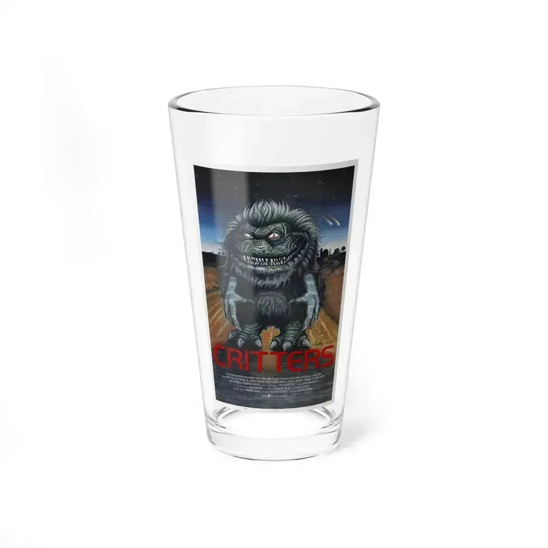 CRITTERS 1986 Movie Poster - Pint Glass 16oz 16oz - Go Mug Yourself