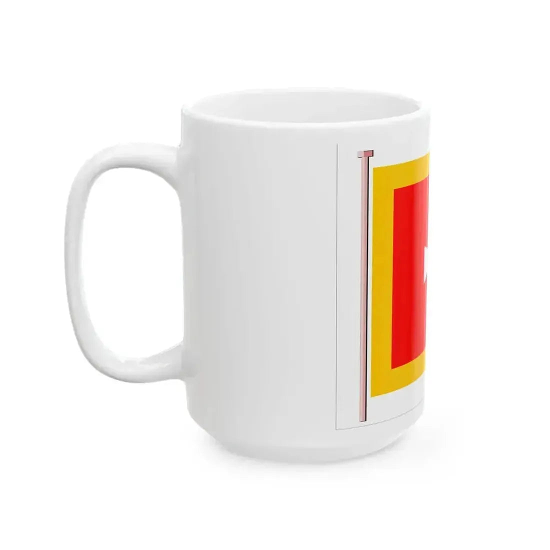 Crnogorska stotinaska zastava iz vremena knjaza Danila sa zlatno zutim porubom (Montenegro) White Coffee Mug - Go Mug Yourself