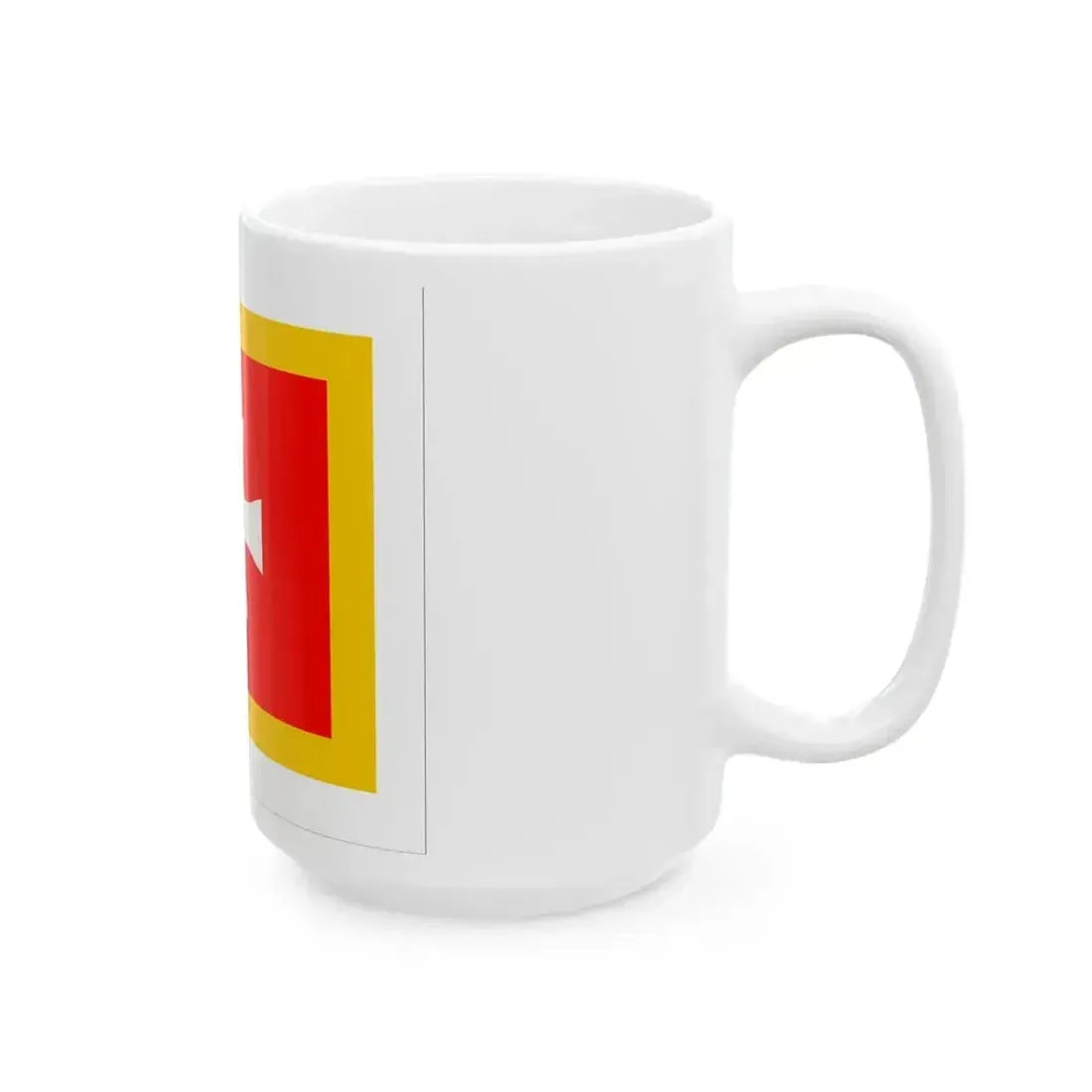 Crnogorska stotinaska zastava iz vremena knjaza Danila sa zlatno zutim porubom (Montenegro) White Coffee Mug - Go Mug Yourself