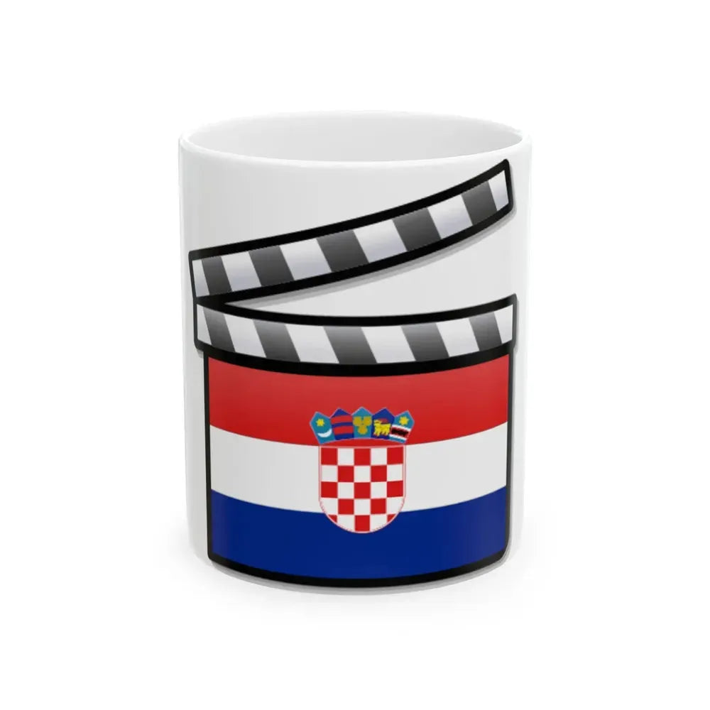 Croatia film clapperboard (Croatia) White Coffee Mug 11oz - Go Mug Yourself