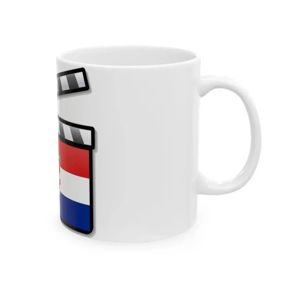 Croatia film clapperboard (Croatia) White Coffee Mug - Go Mug Yourself