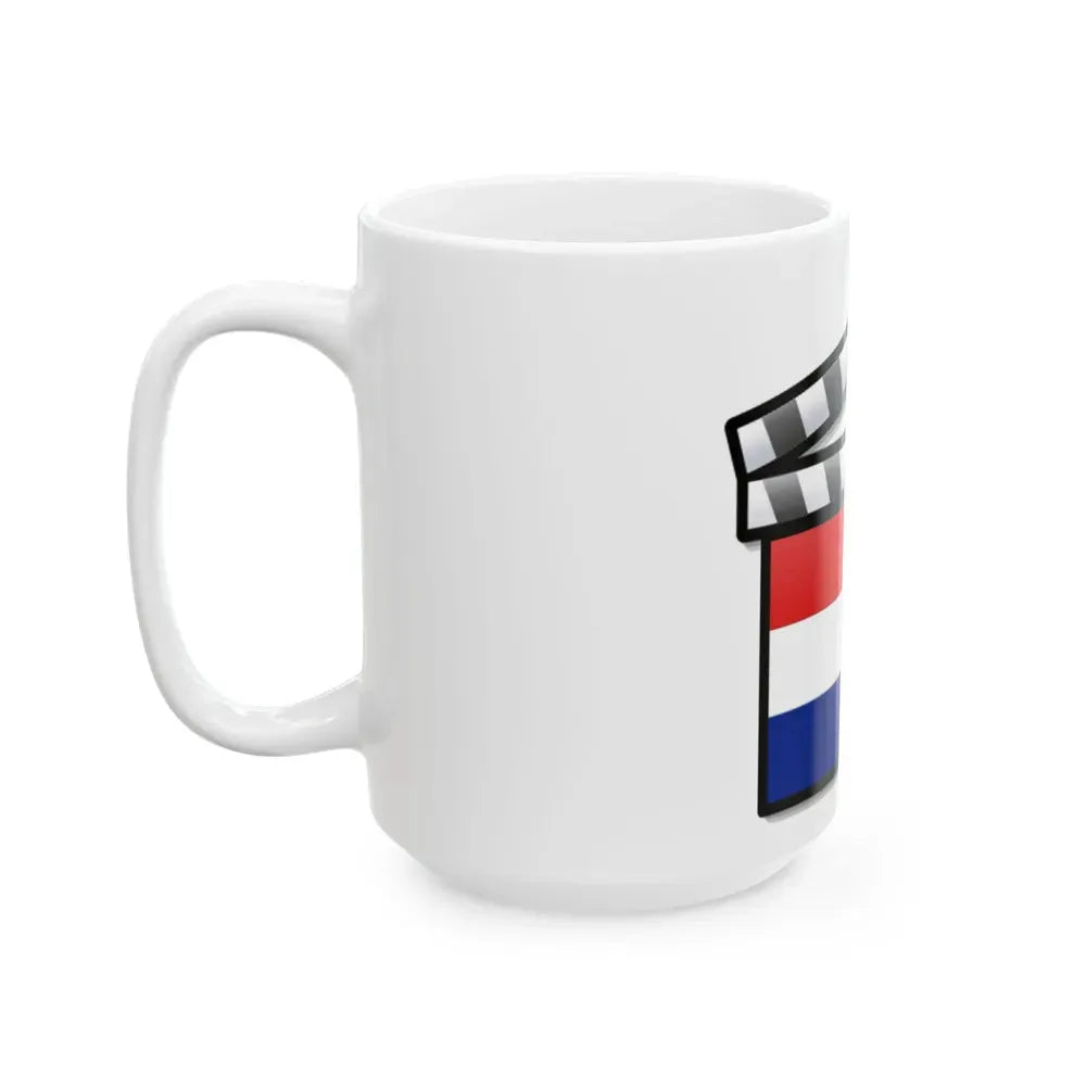 Croatia film clapperboard (Croatia) White Coffee Mug - Go Mug Yourself