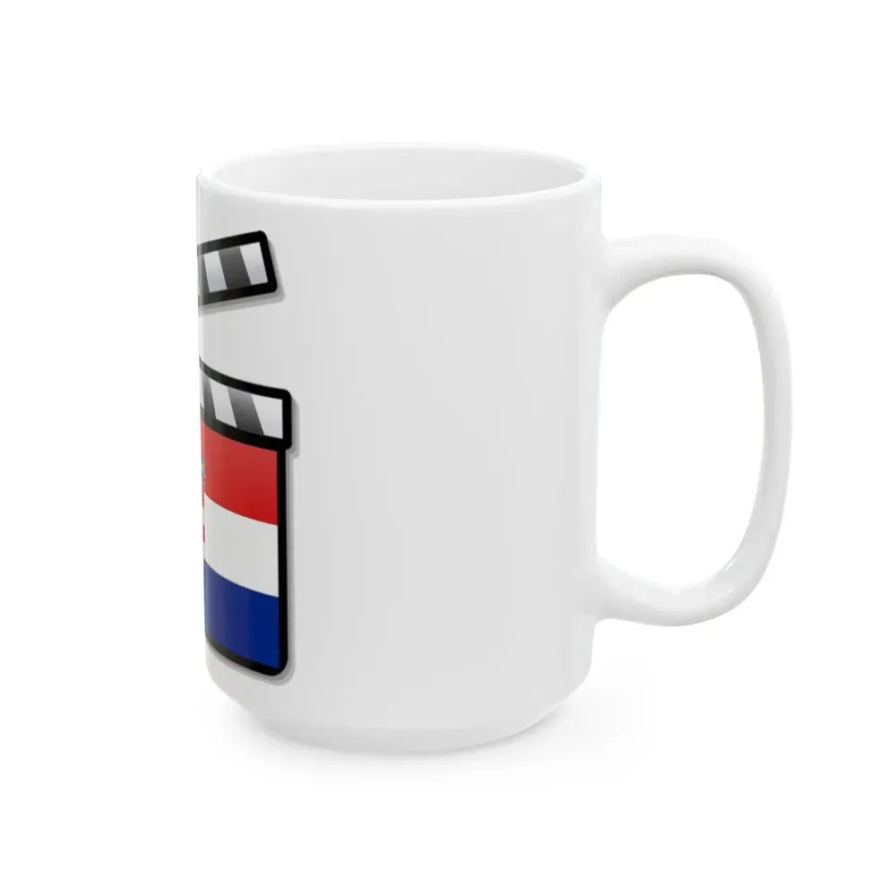 Croatia film clapperboard (Croatia) White Coffee Mug - Go Mug Yourself