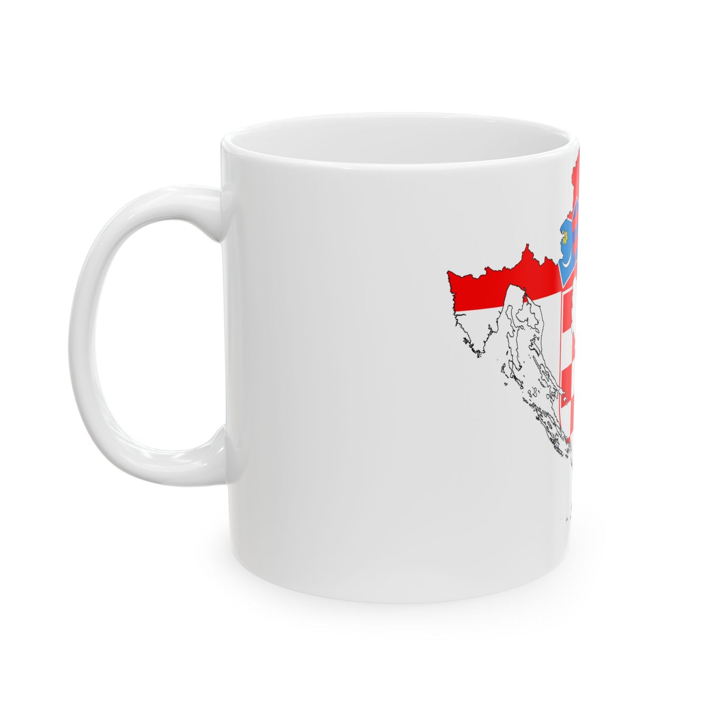 Croatia-Flagmap (Croatia) White Coffee Mug-Go Mug Yourself
