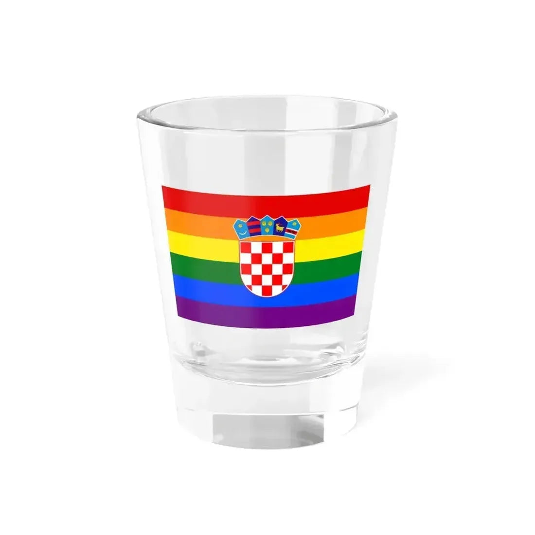 Croatia Gay flag (Croatia) Shot Glass 1.5oz 1.5oz - Go Mug Yourself