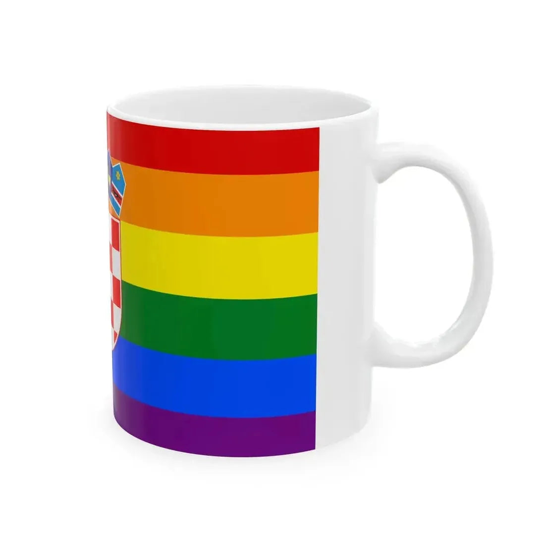 Croatia Gay flag (Croatia) White Coffee Mug - Go Mug Yourself