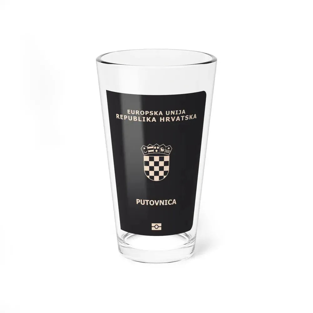 Croatia Passport - Pint Glass 16oz 16oz - Go Mug Yourself