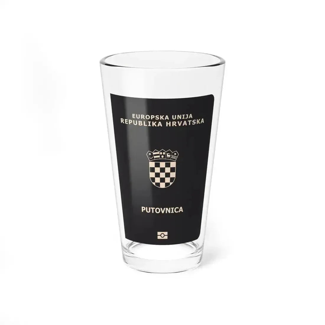 Croatia Passport - Pint Glass 16oz 16oz - Go Mug Yourself