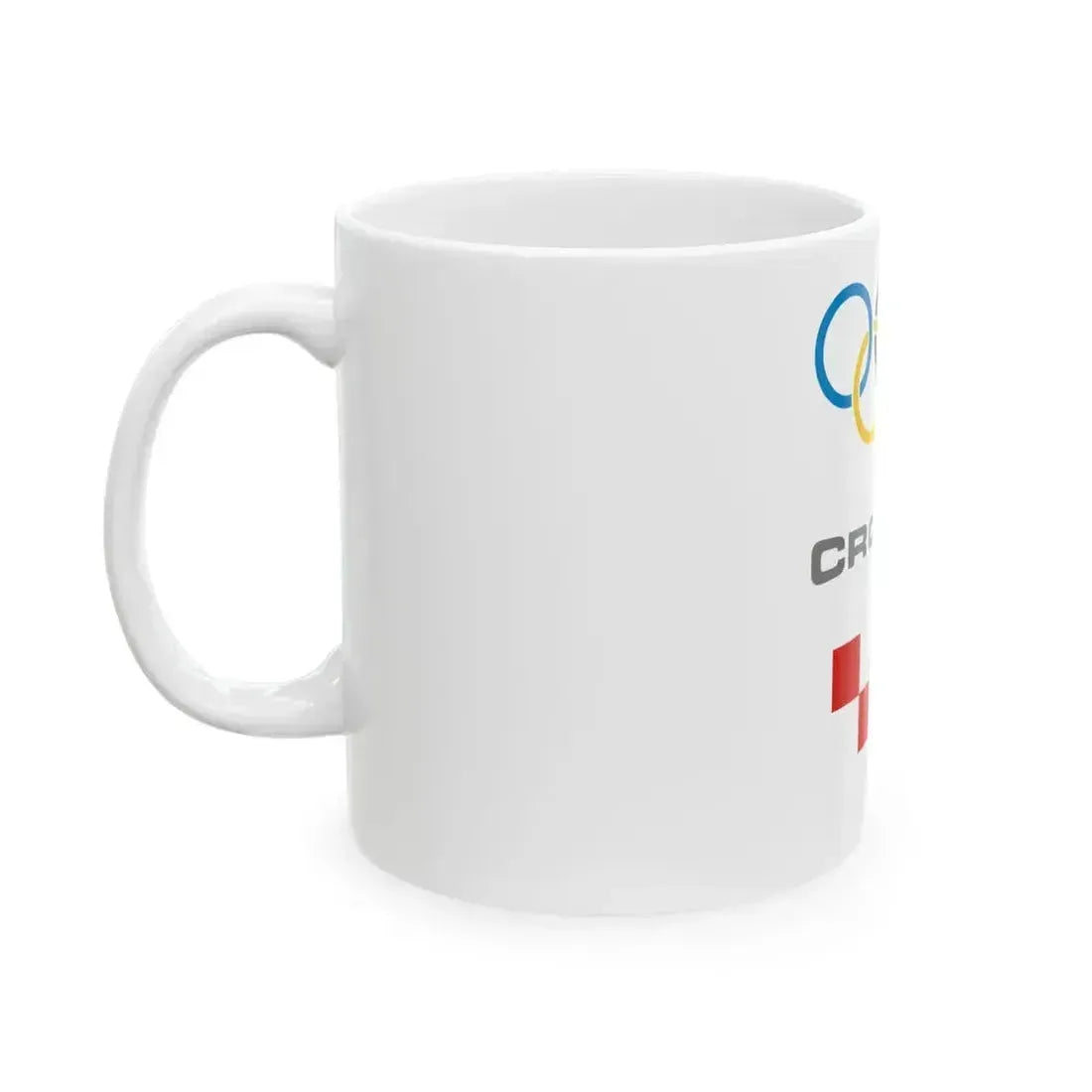 Croatian Olympic Committee flag with English name (Croatia) White Coffee Mug - Go Mug Yourself