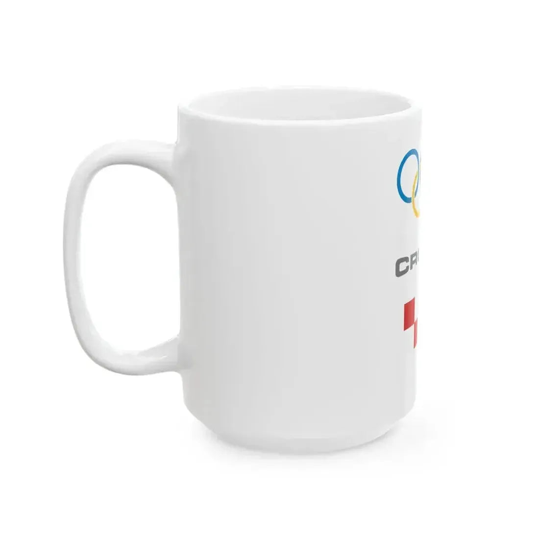 Croatian Olympic Committee flag with English name (Croatia) White Coffee Mug - Go Mug Yourself