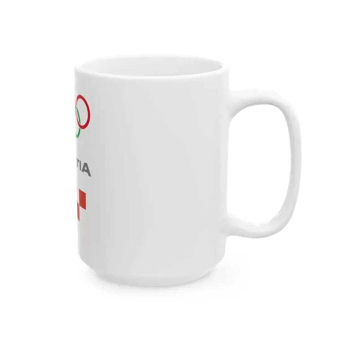 Croatian Olympic Committee flag with English name (Croatia) White Coffee Mug - Go Mug Yourself