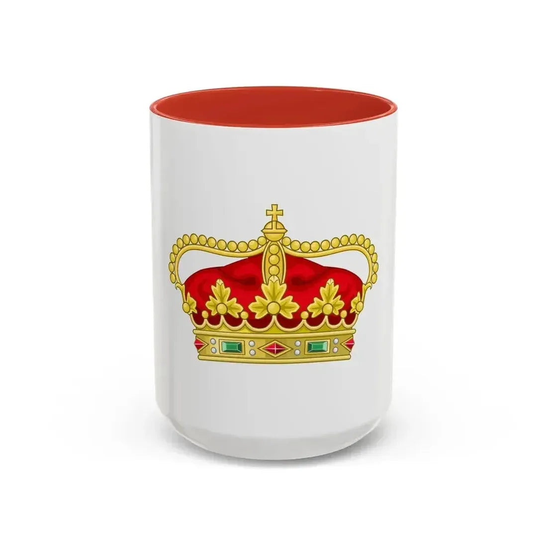 Crown of the Heir Apparent of the Kingdom of Portugal - Accent Coffee Mug 15oz Red - Go Mug Yourself