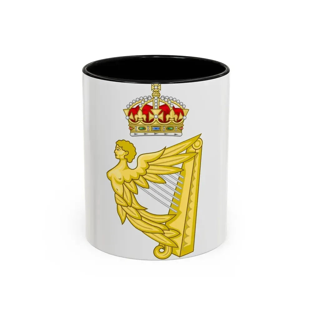 Crowned Harp (Tudor Crown) - Accent Coffee Mug 11oz Black - Go Mug Yourself