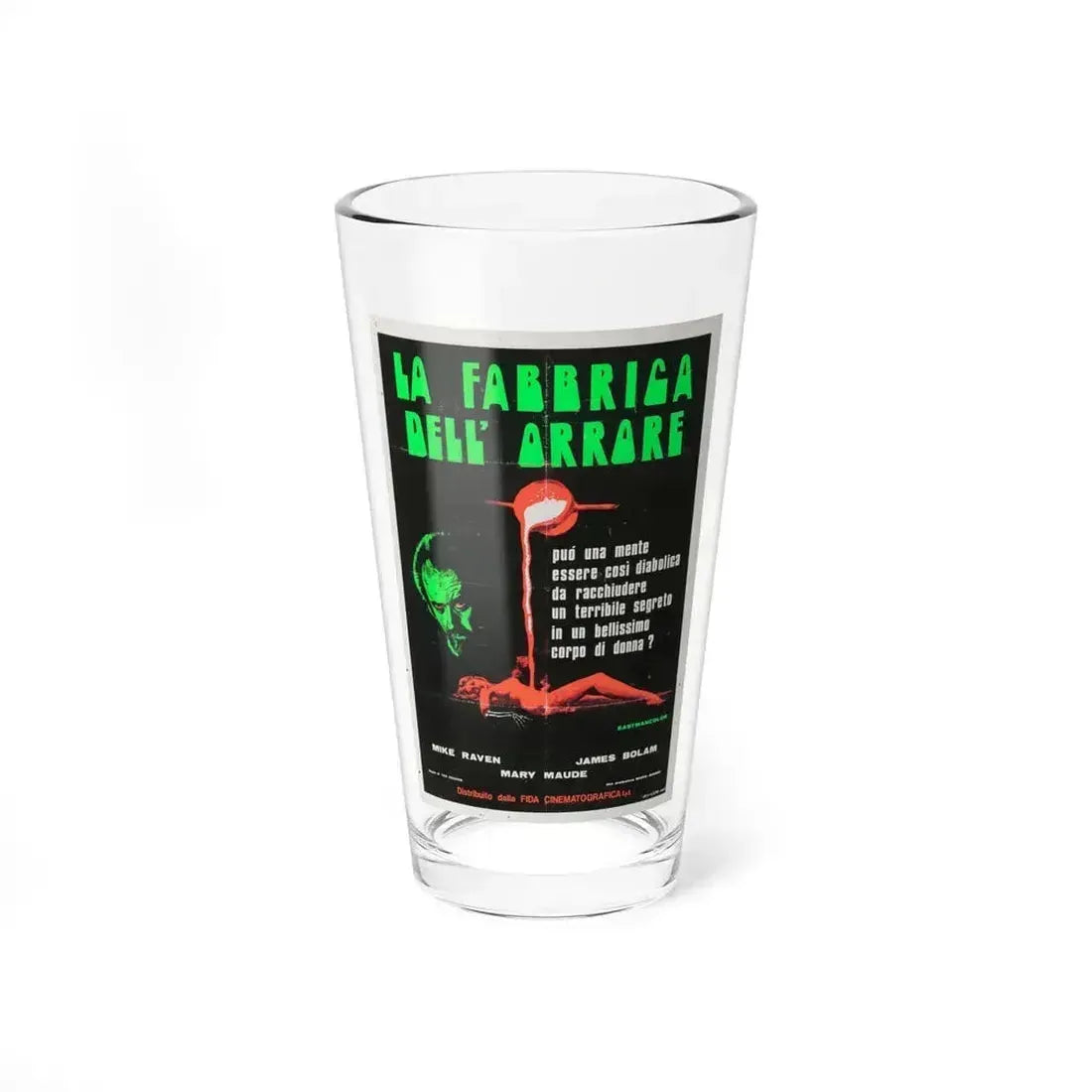 CRUCIBLE OF TERROR 1971 Movie Poster - Pint Glass 16oz 16oz - Go Mug Yourself