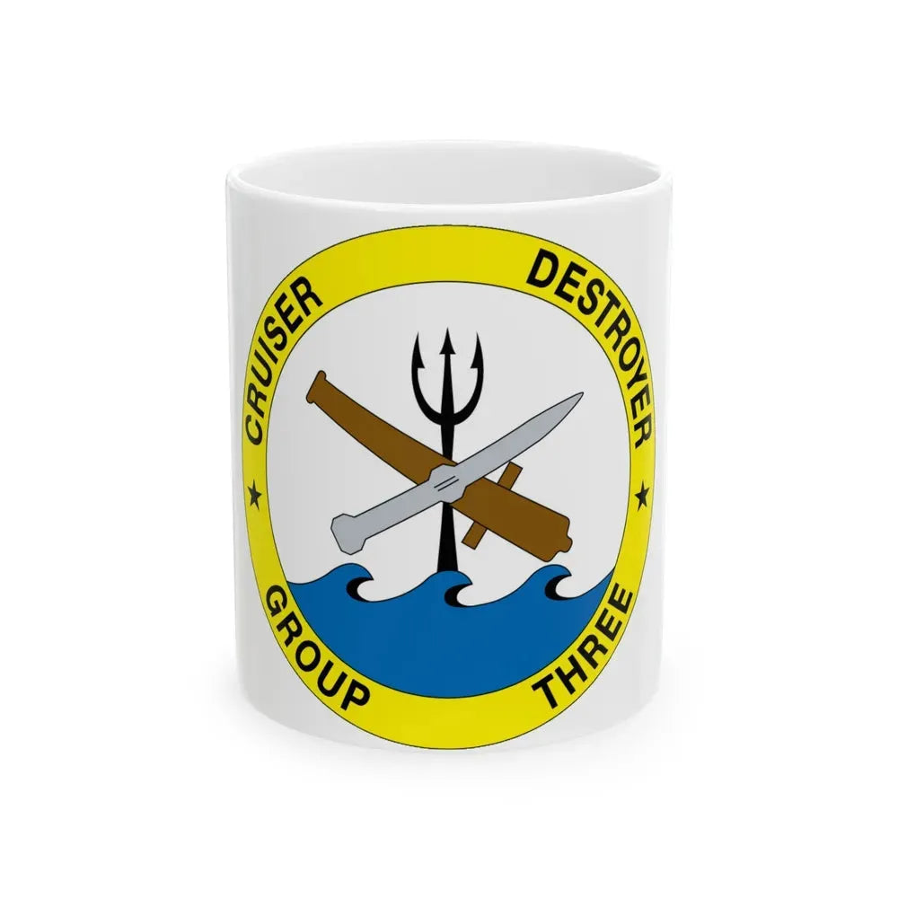 Cruise Destroyer Group Three (U.S. Navy) White Coffee Mug 11oz - Go Mug Yourself