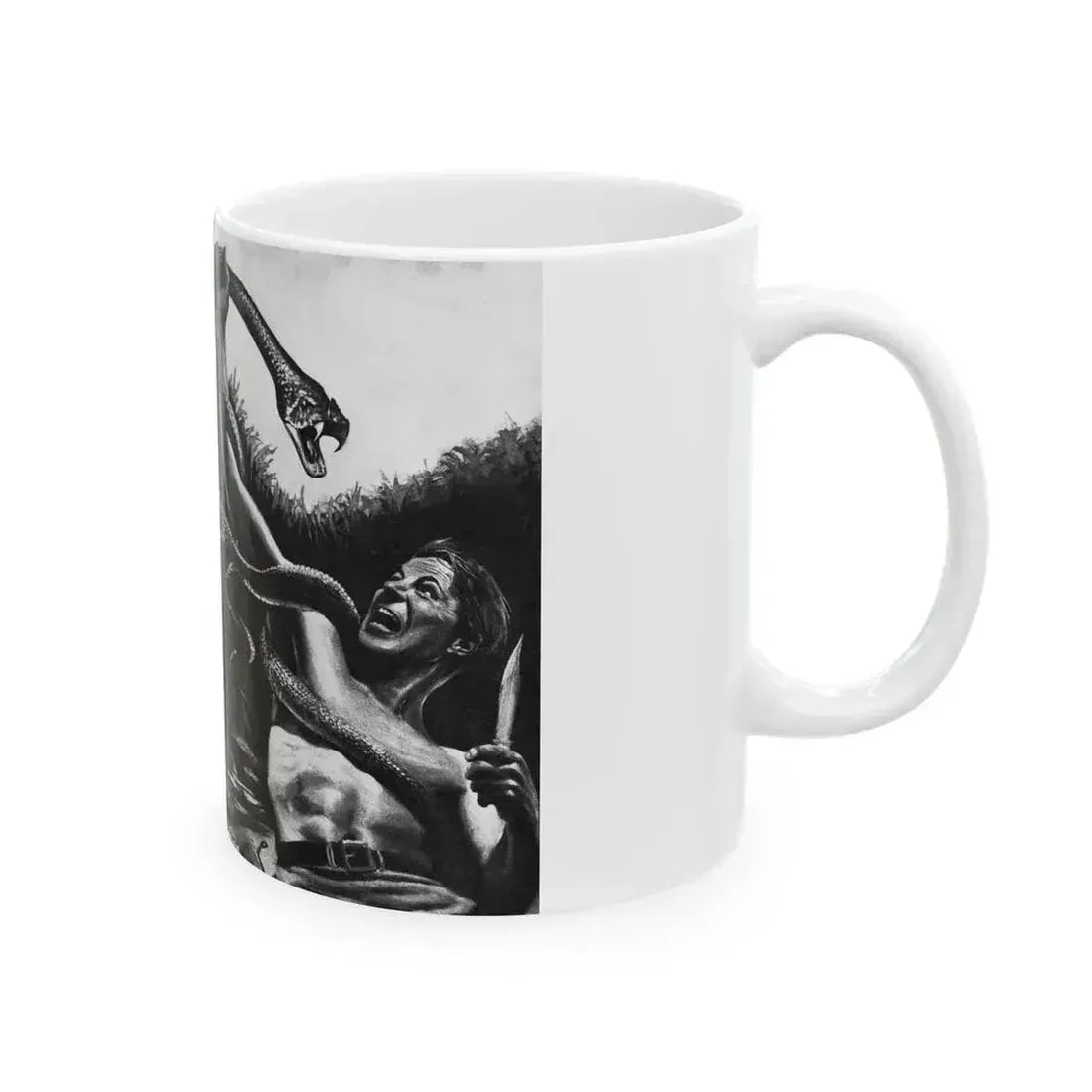 Crushed by the Congo Monster, Man's Daring, December 1960 - White Coffee Mug - Go Mug Yourself