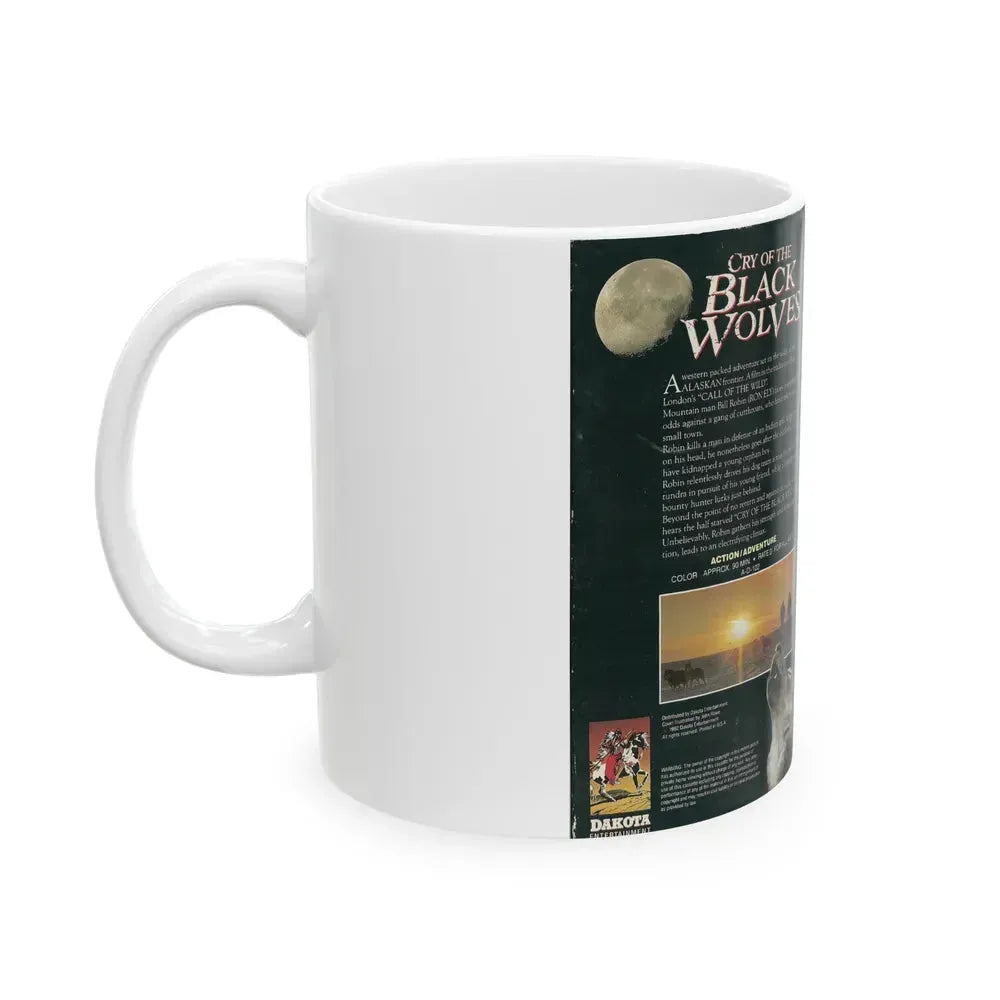 CRY OF THE BLACK WOLVES (VHS COVER) - White Coffee Mug - Go Mug Yourself