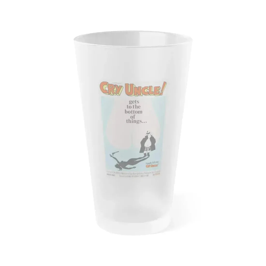 CRY UNCLE! 1971 Movie Poster - Frosted Pint Glass 16oz 16oz Frosted - Go Mug Yourself