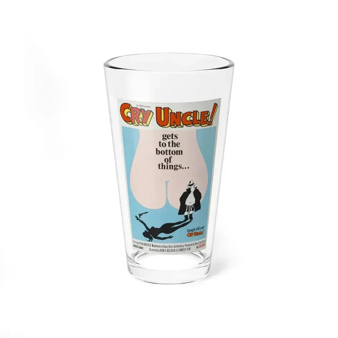 CRY UNCLE! 1971 Movie Poster - Pint Glass 16oz 16oz - Go Mug Yourself