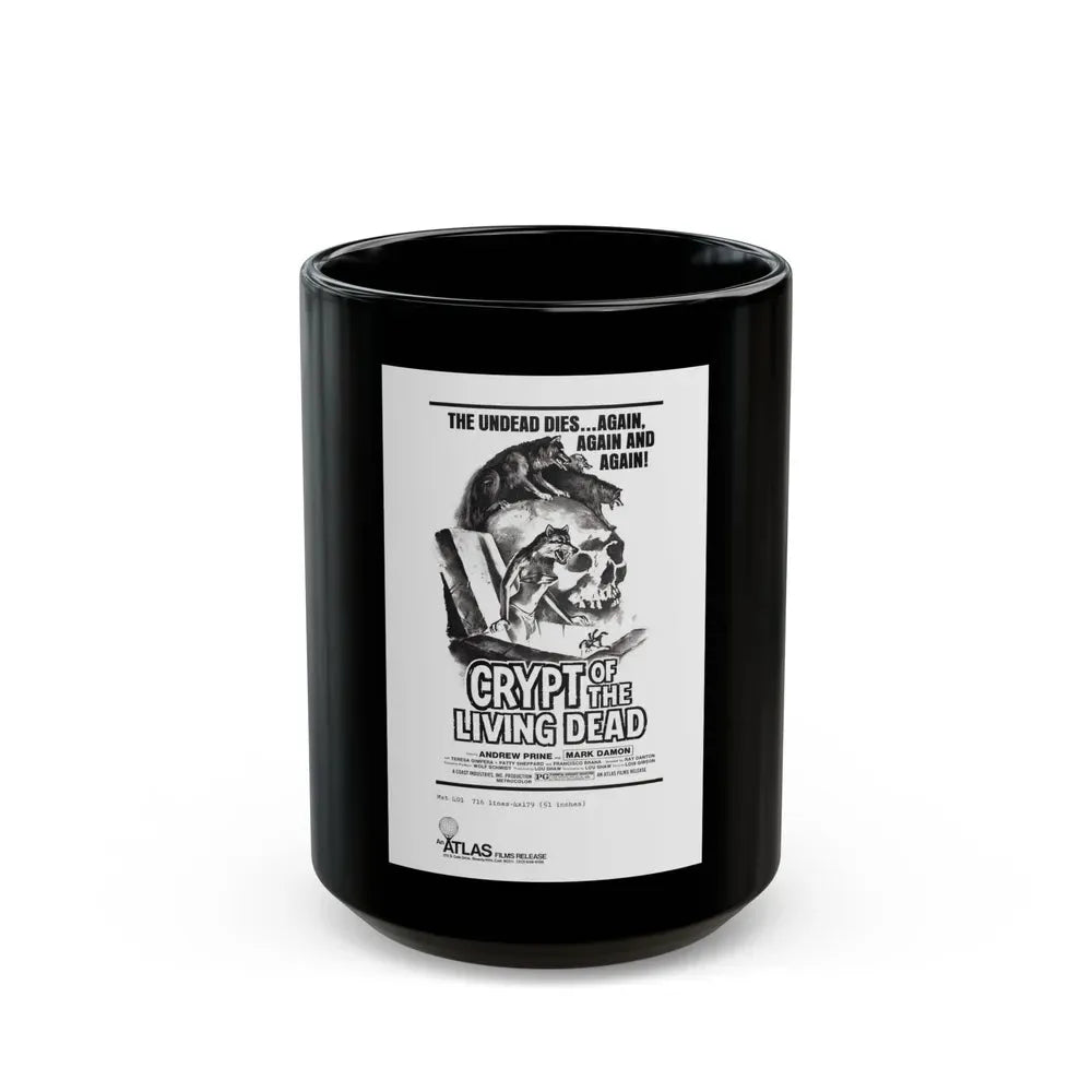 CRYPT OF THE LIVING DEAD (HANNAH QUEEN OF THE VAMPIRES) 1973 Movie Poster - Black Coffee Mug 15oz - Go Mug Yourself