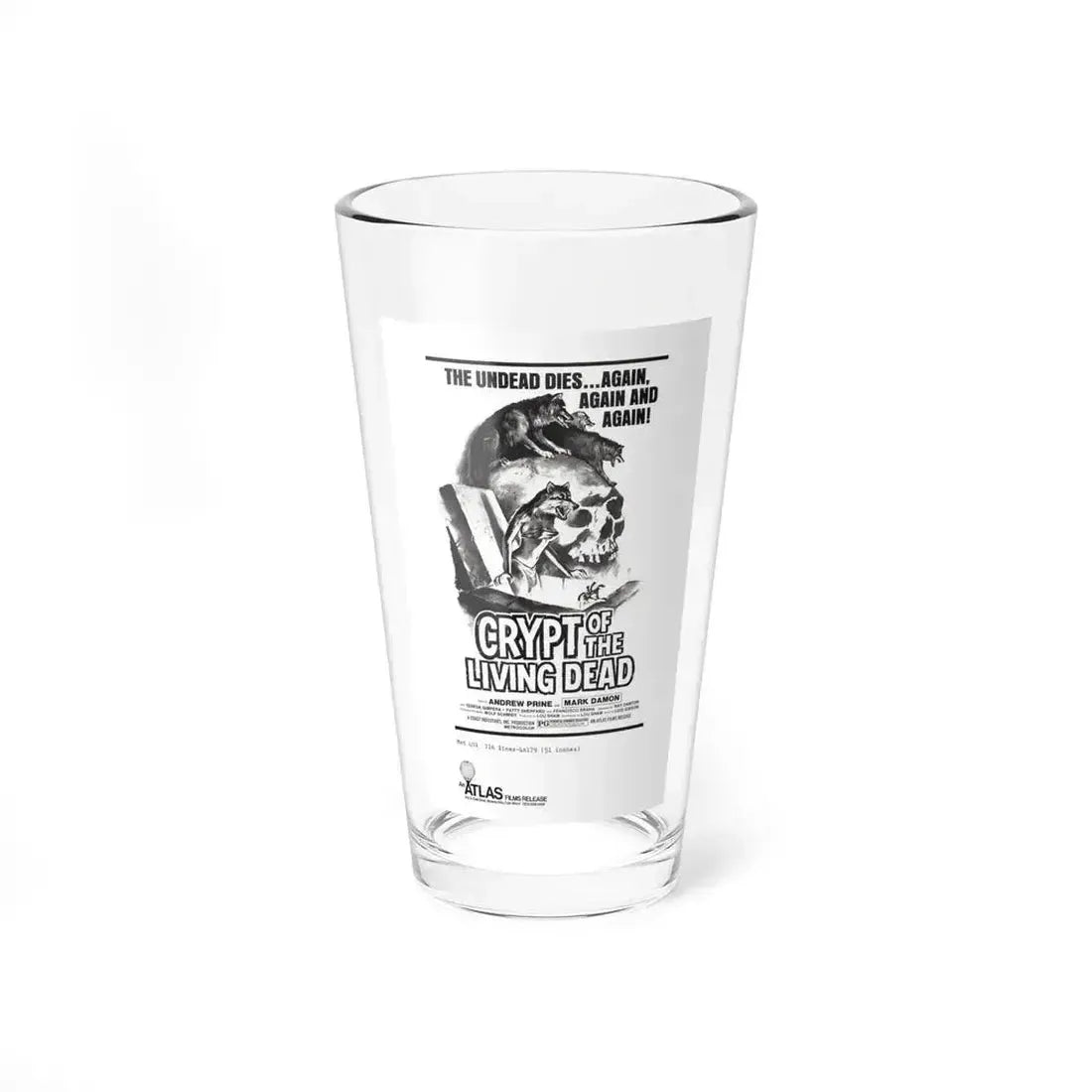 CRYPT OF THE LIVING DEAD (HANNAH QUEEN OF THE VAMPIRES) 1973 Movie Poster - Pint Glass 16oz 16oz - Go Mug Yourself