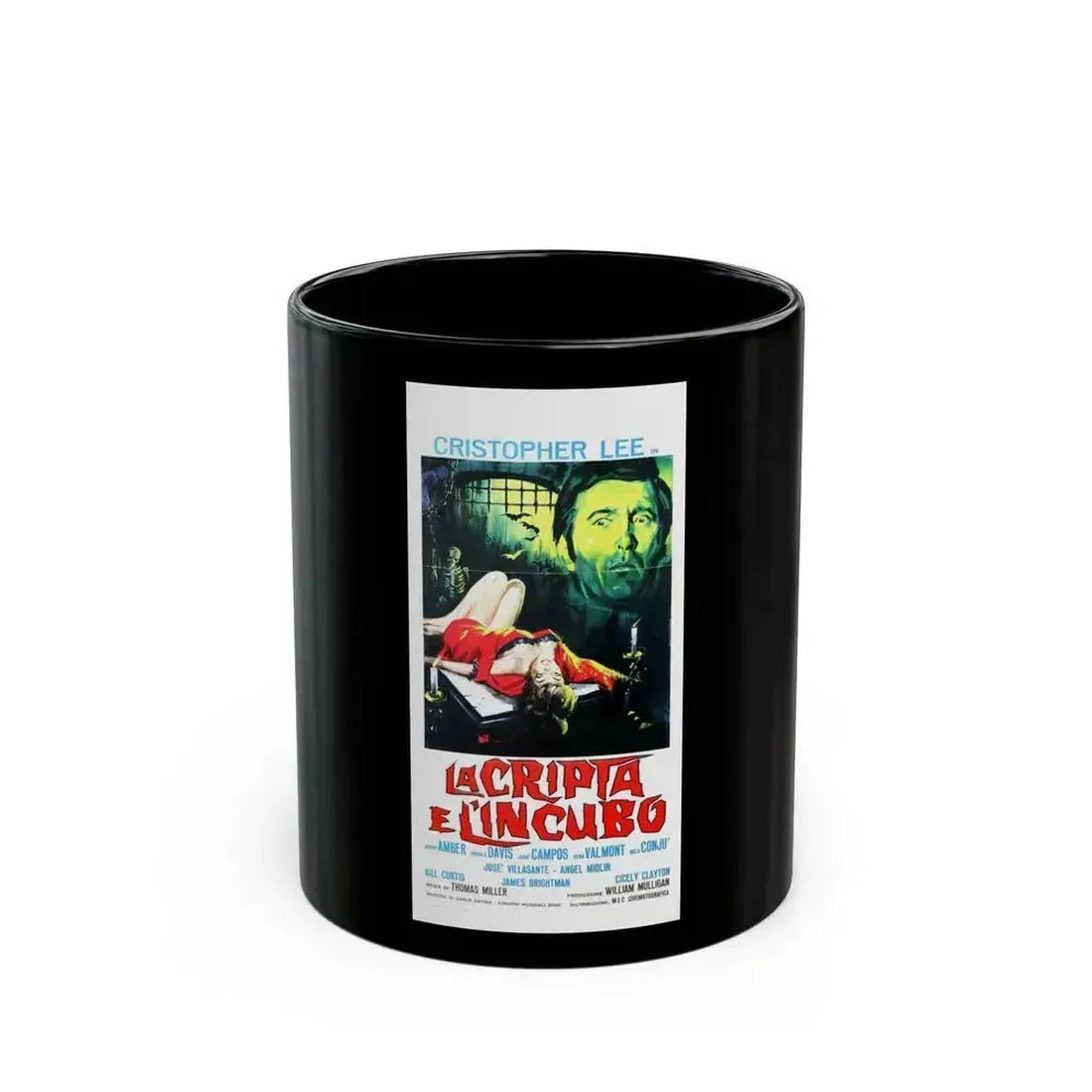 CRYPT OF THE VAMPIRE 1964 Movie Poster - Black Coffee Mug 11oz - Go Mug Yourself