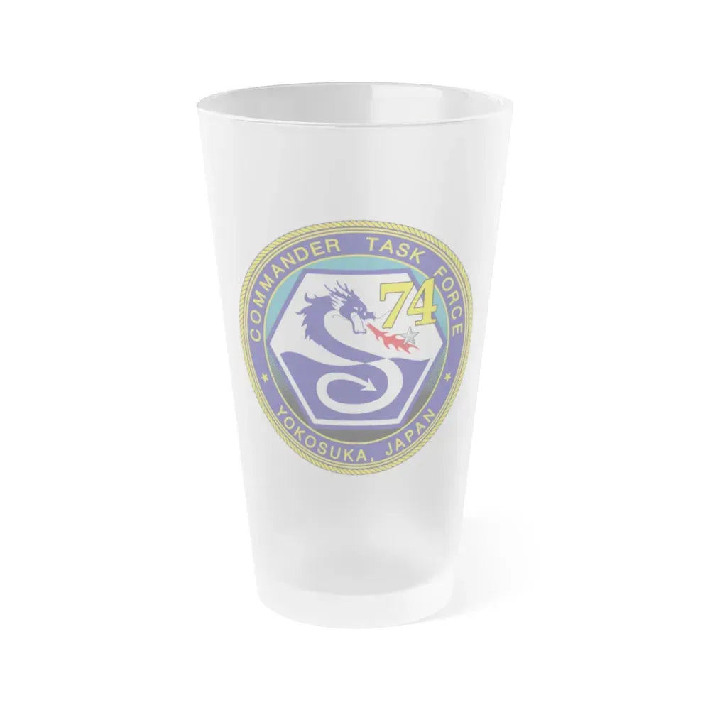 CTF 74 Yokosuka Japan Combined Task Force (U.S. Navy) Frosted Pint Glass 16oz Default Title - Go Mug Yourself