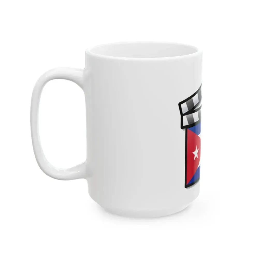 Cuba film clapperboard (Cuba) White Coffee Mug - Go Mug Yourself
