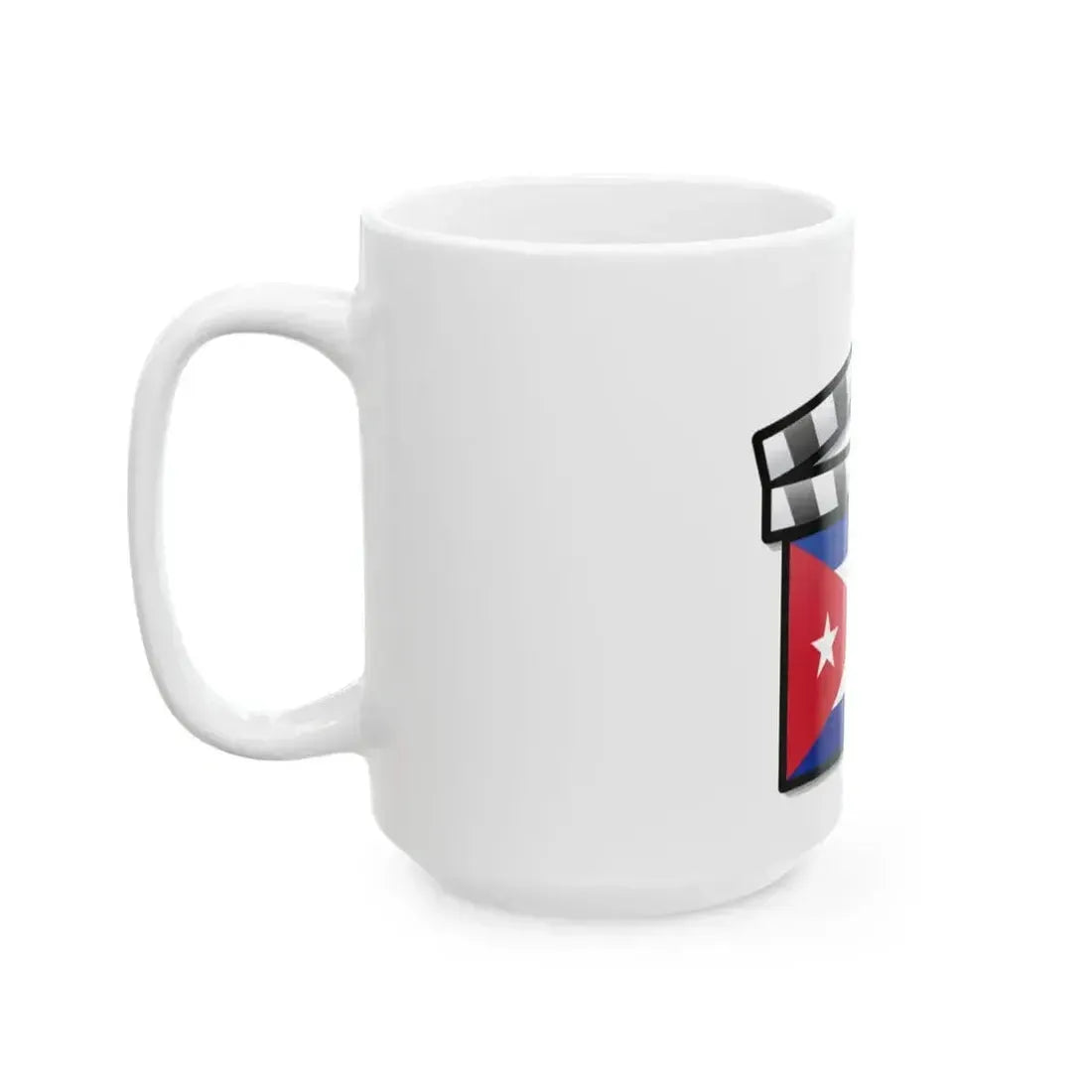 Cuba film clapperboard (Cuba) White Coffee Mug - Go Mug Yourself