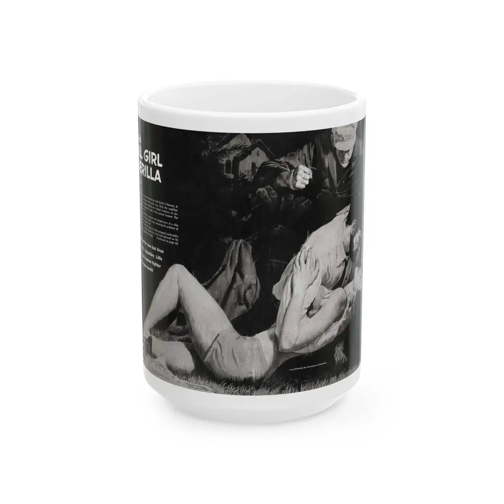Cuba's Call Girl Guerilla, Adventure, December 1963 - White Coffee Mug 15oz - Go Mug Yourself